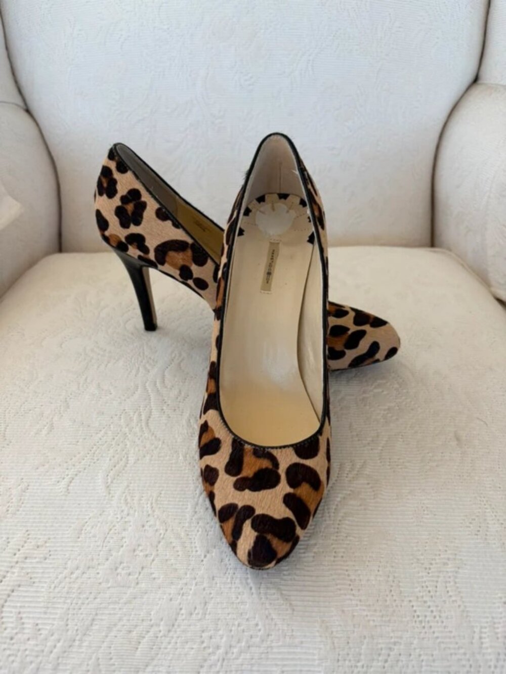 Max Studio Leopard Calf Hair Heels